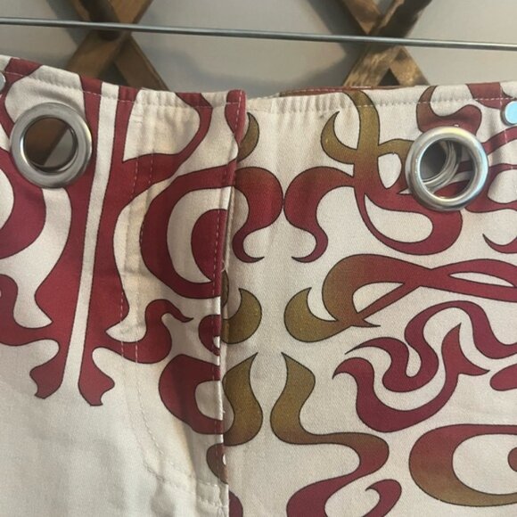 Miaou UO Exclusive Pant Mid Rise Waistless Zip Flare Graphic S - Picture 3 of 7